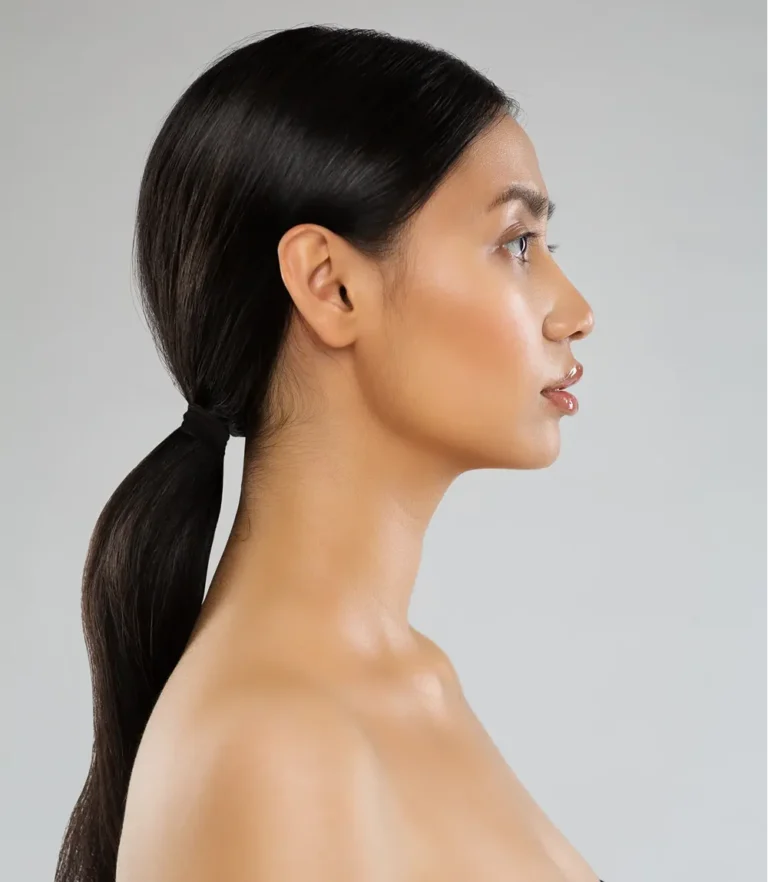 Woman with ponytail